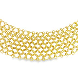 Handwoven 18K Yellow Gold Collier with Sapphire Clasp – Timeless Haute Joaillerie