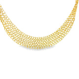 Handwoven 18K Yellow Gold Collier with Sapphire Clasp – Timeless Haute Joaillerie