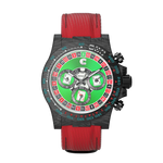 Cronus Art Chrono Legend Card Master CM016-032 automatic chronograph watch featuring an artistic card-inspired dial, NTPT carbon fiber case, custom movement, and premium nautical canvas calf leather strap.