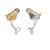 Deakin & Francis Horse Head Cufflinks in Sterling Silver with Enamel