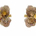 floral diamond earrings and ring set luxury jewelry