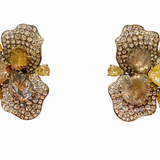 floral diamond earrings and ring set luxury jewelry