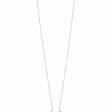 White & Rose Gold Horseshoe Equestrian Charm Necklace with Diamonds & Ruby Eye