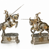 Medieval Knight on Horse Silver 925  – Decorative Collectible Sculptures