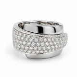 Stefan Hafner white gold diamond pavé wrap cocktail ring with 1.71ct diamonds
