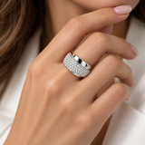 Stefan Hafner Diamond Cocktail Ring | White Gold 18 K| Pavé Diamonds