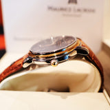 Elegant men’s dress watch black dial gold Roman numerals luxury timepiece
