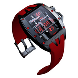 Devon Tread 2 Redrum – red leather strap detail (22 mm lug width)