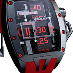 Devon Tread 2 Redrum – black dial with Arabic numerals, sapphire crystal