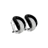 Diamond Earrings with Onyx