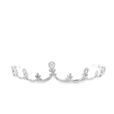 Diamond Floral Motif Tiara in White 18K Gold