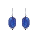 Tanzanite Earrings with Diamonds