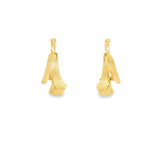 Authentic Gucci Horsebit Nail earrings crafted in 18K yellow gold inspired by equestrian heritage