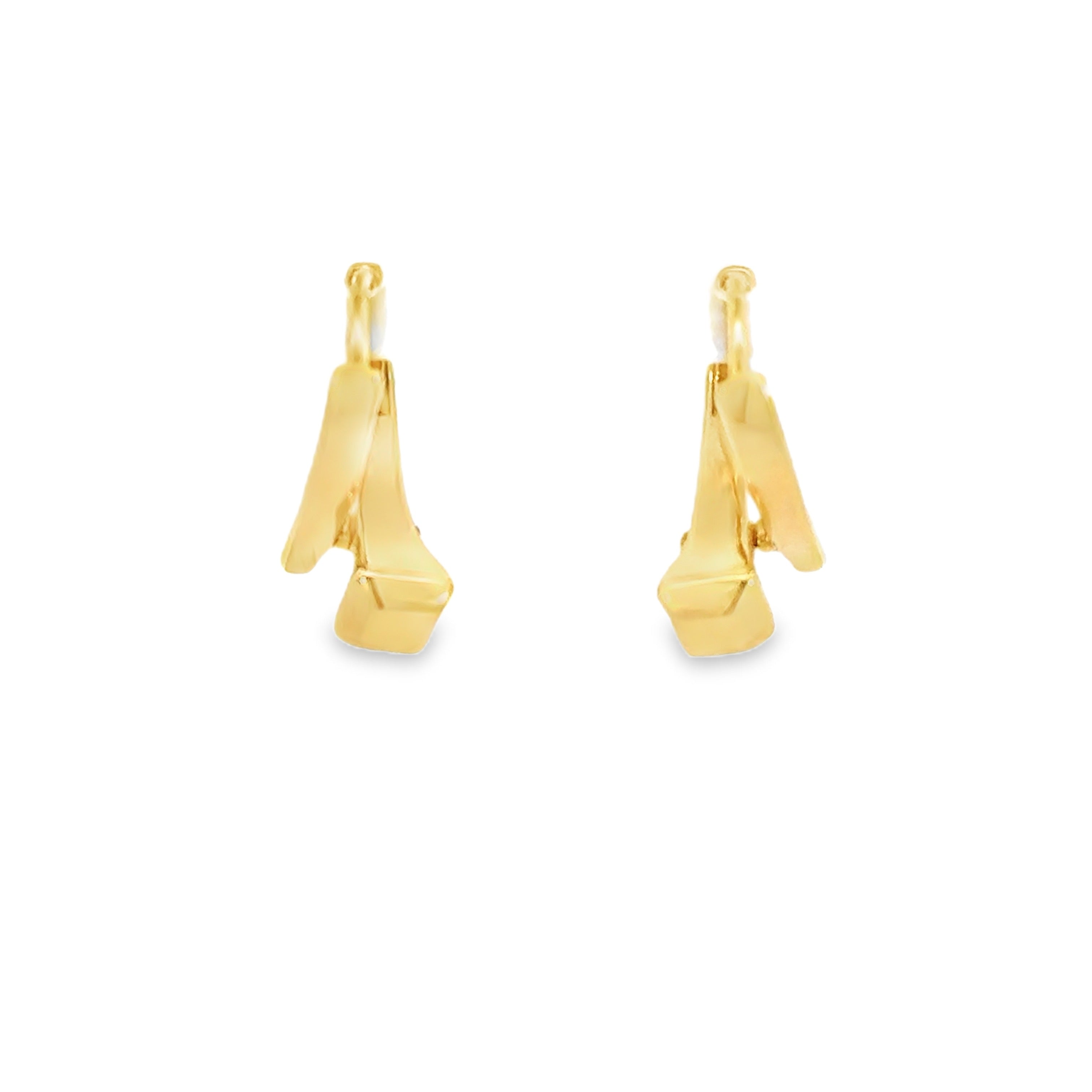 Authentic Gucci Horsebit Nail earrings crafted in 18K yellow gold inspired by equestrian heritage