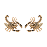 Paolo Piovan Gioielli 18K Yellow Gold Black Diamond Scorpion Cufflinks