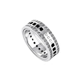Gucci Spinning White Gold Ring with Diamonds