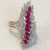 Ring with Rubies Diamonds and Rubies