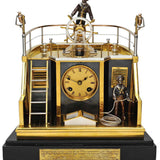 Antique French "Ship's Quarter Deck" Automaton Clock from the Industrial Series, Circa 1890