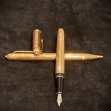 Montblanc Gold Fountain Pen with Diamond 0.05 ct – Luxury Writing Instrument