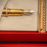 Sheaffer Gold Fountain Pen 43.8g with Daimond&Ruby – Vintage Luxury Writing Instrument