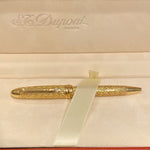 S.T. Dupont mini gold pen with diamond 0.05ct in original presentation box luxury writing instrument
