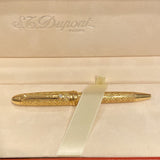 S.T. Dupont mini gold pen with diamond 0.05ct in original presentation box luxury writing instrument