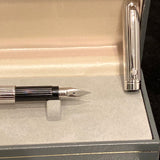 Dunhill White Gold Fountain Pen with 0.90ct Diamonds – Luxury Collector Piece