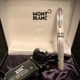 Montblanc White Gold Fountain Pen 35.60g with 0.04ct Diamond – Luxury Collector Piece