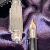 Montblanc White Gold Fountain Pen 35.60g with 0.04ct Diamond – Luxury Collector Piece
