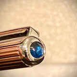 Montblanc White Gold Fountain Pen 7.10g with 0.35ct Sapphire – Luxury Collector Piece