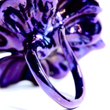 Flower ring Titanium with Diamonds