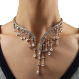 Hafner 18K white gold diamond collier necklace with natural brilliant diamonds