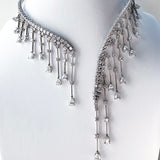 Stefan Hafner 18K White Gold Diamond Collier – Certified Natural Diamond Statement Necklace