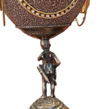 Luxury Musical Ostrich Egg – Silver, Tiger’s Eye & Citrine | Made in Italy