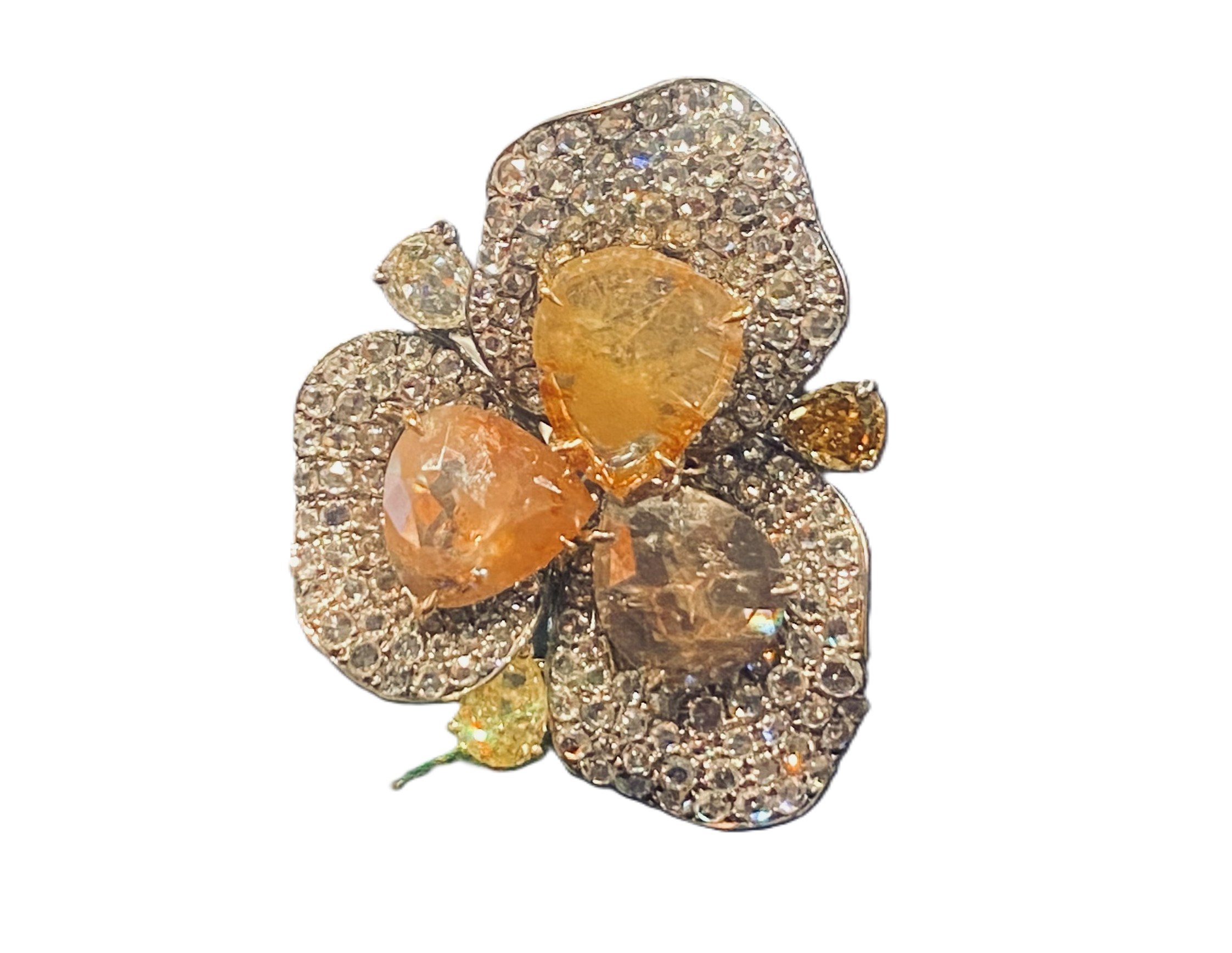 luxury diamond jewelry set earrings and ring pear shaped diamonds