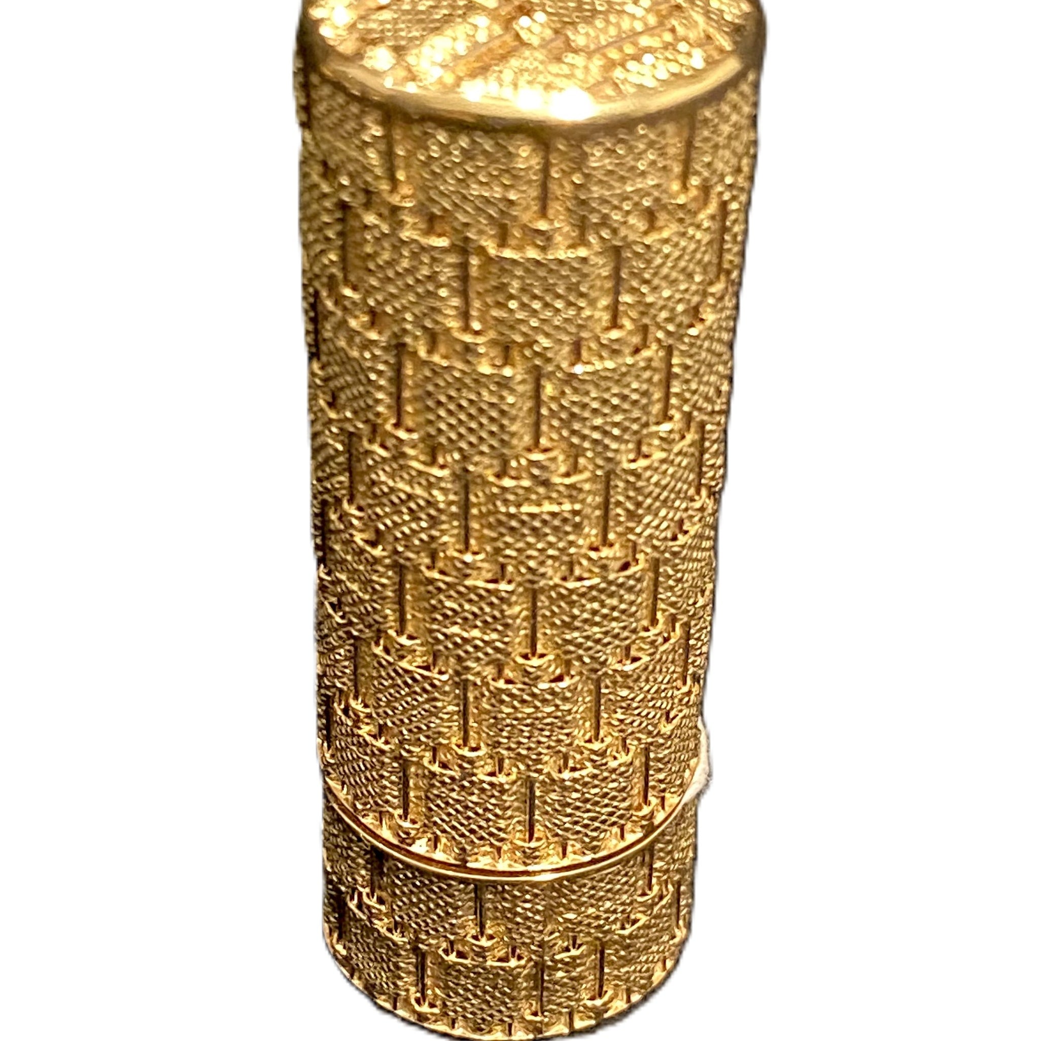 Elegant gold lipstick case collectible item