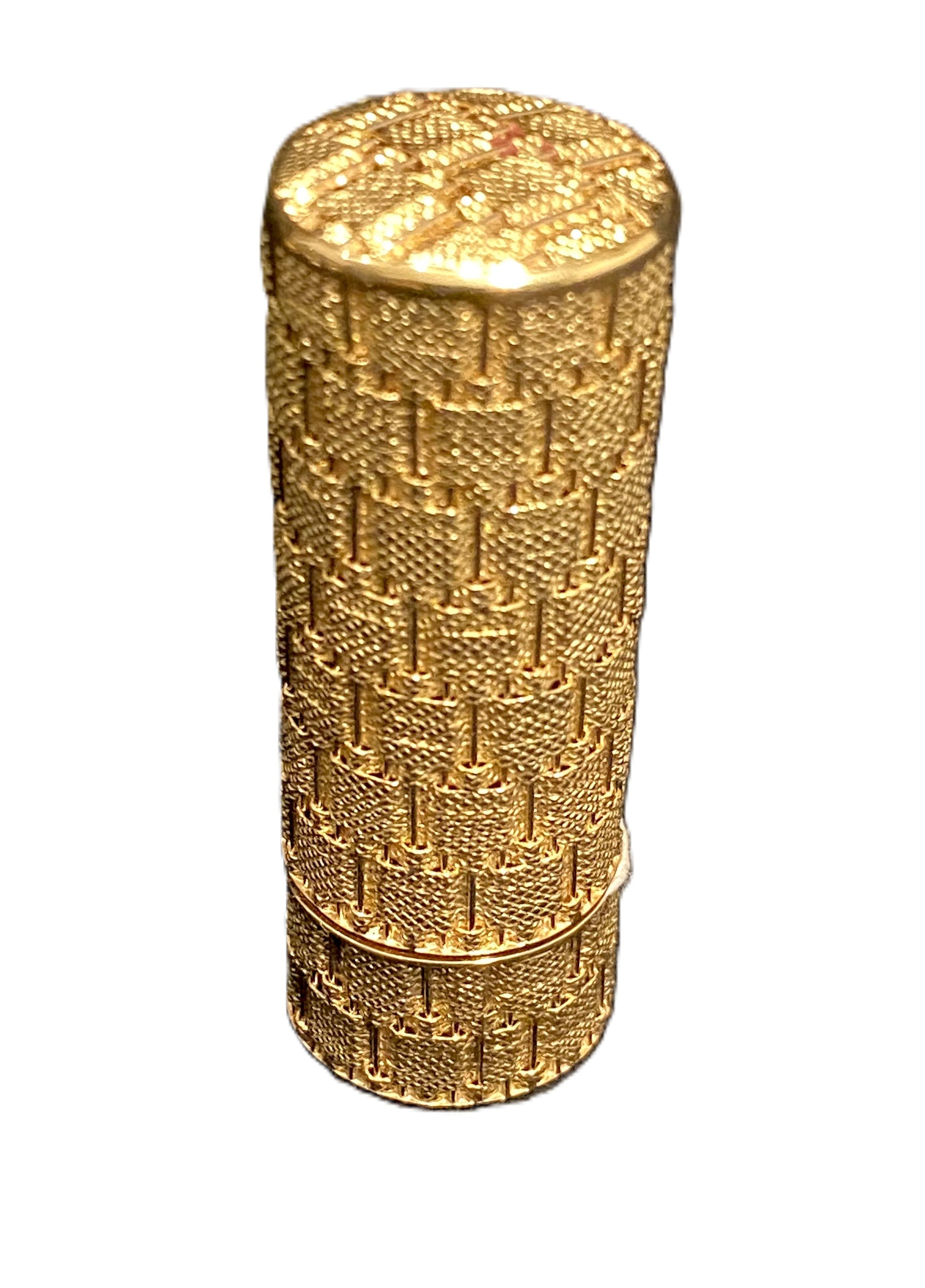 Elegant gold lipstick case collectible item