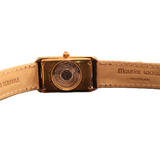 Maurice Lacroix 18K Massivgold Rechteckige Dressuhr | Schweizer Luxus | Lederband