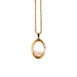 Ice Link Diamond Pendant 18K Rose Gold – Floating Diamond Luxury Charm
