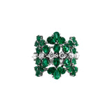 Ring WG with Diamonds and Emeralds