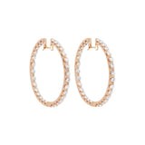 Rose Gold Diamond Hoop Earrings