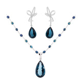 London Blue Topaz Necklace and Earrings Set