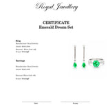 Ring und Ohrringe mit Smaragd aus Weißgold – Royal Jewellery Collection