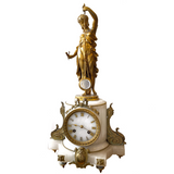 French Figural Mystery Swinger Table Clock