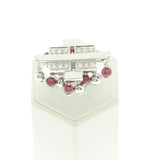 Ring WG with Diamonds Garnet