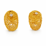 Orlando Orlandini 18K Gold Diamond Earrings