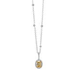 Oval Fancy Diamond Necklace with a Pendant