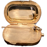 Barberis 18K Gold Pill & Perfume Box – Luxury Compact Case
