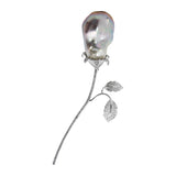 Pear Brooch with the Natural Pearl and Diamonds