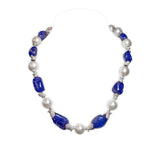 Collier with Tanzanite and Natural Pearls